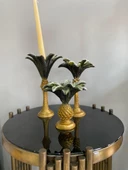 Palmiye Şamdan 3 lü Mumluk polyesrer - 8