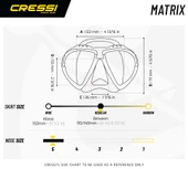 Cressi Matrix-Gamma Black/Black Yetişkin Maske Şnorkel Seti - 2