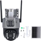 Solar 4G OKAM-3620 MBC-01 Çift Kameralı Güneş Enerjili 6MP Sim Kartlı PTZ Kamera - 1