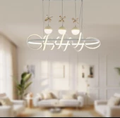 TT Aydınlatma TT314-3TPL-YM-BY  Büyük Sarmal Modeli Yemek Masası Mat Beyaz Led Avize thumbnail 2