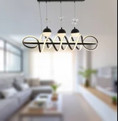 TT Aydınlatma TT314-3TPL-YM-SY  Büyük Sarmal Modeli Yemek Masası Mat Siyah Led Avize - 2