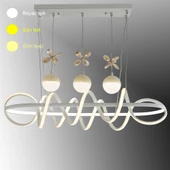 TT Aydınlatma TT314-3TPL-YM-BY  Büyük Sarmal Modeli Yemek Masası Mat Beyaz Led Avize thumbnail 1