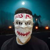 VIP HALLOWEEN MASK VIP CADILAR BAYRAMI KISS ME KORKU MASKESİ  PARTİ MASKESİ THE MASK - 1