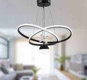 TT Aydınlatma TT310-1TPL-SY  Trio Modeli Mat Siyah Tek Toplu 3 Renk Modüllü Ledli Avize - 2