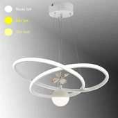 TT Aydınlatma TT310-1TPL-BY  Trio Modeli Mat Beyaz Tek Toplu 3 Renk Modüllü Ledli Avize thumbnail 1