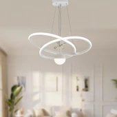 TT Aydınlatma TT310-1TPL-BY  Trio Modeli Mat Beyaz Tek Toplu 3 Renk Modüllü Ledli Avize thumbnail 2