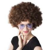 Kahve Renk Kıvırcık Afro Bonus Peruk - 1