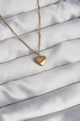 316L Çelik Gold Renk Kalp Model Love Kolye - TJ-BKO8931 - 1