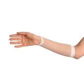 Örgü Beyaz Parmak Arası File Eldiven 26 cm thumbnail 2