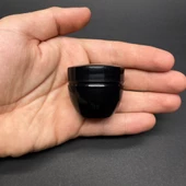 20 Ml Kapaklı Siyah Krem Kavanozu , 20 Cc Minik Pomat Kutusu , Mini Krem Kutusu x 10 Adet - 1