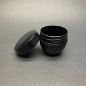 20 Ml Kapaklı Siyah Krem Kavanozu , 20 Cc Minik Pomat Kutusu , Mini Krem Kutusu x 10 Adet - 2