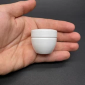 20 Ml Kapaklı Beyaz Krem Kavanozu , 20 Cc Minik Pomat Kutusu , Mini Krem Kutusu x 10 Adet - 1