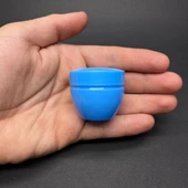 20 Ml Kapaklı Mavi Krem Kavanozu , 20 Cc Minik Pomat Kutusu , Mini Krem Kutusu x 10 Adet - 1