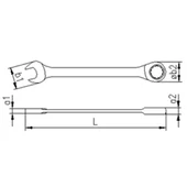 İzeltaş Cırcır Kombine Anahtar 22 mm - 3