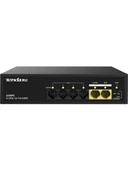 Tenda S106PC 55W 10/100Mbps 4 Port Poe 2 Uplink Switch - 1