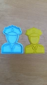 Polis Temalı Kurabiye Kalıbı ve Şeker Hamuru Kalıbı Seti 4 Adet - 9 CM - 3