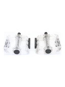 NECO WP601 Geniş MTB BMX Platform Pedal 110 x 100 mm 415 Gram Transparan Gümüş - 1