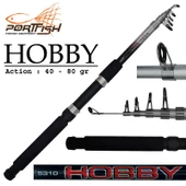 Portfish Hobby 210 cm 40-80g Atarlı Fiber Teleskopik Olta Kamışı thumbnail 1