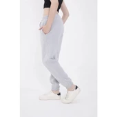 Lucky Life Kadın Lastikli Baskılı Eşofman Pantolon - Gri - 4