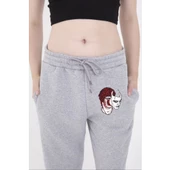 Lucky Life Kadın Lastikli Baskılı Eşofman Pantolon - Gri - 2