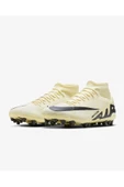 Mercurial Superfly 9 Academy Yüksek Bilekli Suni Çim Kramponu Krem Siyah - 1
