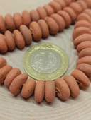 Kahverengi Yassı Mat Seramik Boncuk Dizi 10-12mm/23cm (54206) thumbnail 2