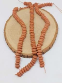 Kahverengi Yassı Mat Seramik Boncuk Dizi 10-12mm/23cm (54206) thumbnail 3