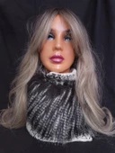 Tasarım boyunluk, içi silikonlu kürk detayli - 1