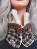 Tasarım boyunluk, silikon dolgulu kürk detayli - 2