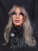 Kürk kadın boyun aksesuar, 1.kalite kürk ten üretilmiştir .Yıldız taşlı broş dahildir. - 1