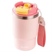 Tantitoni PEMBE 2Sİ 1 ARADA KAPAKLI TERMOS BARDAK 480ML - 5