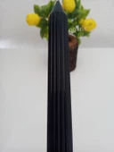 qosrix Siyah Şamdan Soya Mumu 1. Kalite Doğal Vanilya Kokulu Uzun Çubuk Konik Mum Dekoratif 1 Adet thumbnail 2