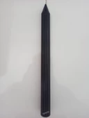 qosrix Siyah Şamdan Soya Mumu 1. Kalite Doğal Vanilya Kokulu Uzun Çubuk Konik Mum Dekoratif 1 Adet thumbnail 4