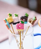 Acar 360 6 Lı Kelebekli Donut Kahve Kaşığı Gold - 1