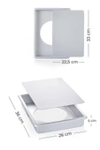 Acar 5780 Aliminyum Dikdörtgen Kek Kalıbı 36 Cm - 3