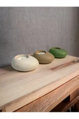 Three Drops Minimal Dekoratif Beton Tealight Mumluk 3'lü Set - 2