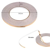 50 Metre Fayans Arası Şerit Dekoratif Yapışkan Renkli Dekor Su Geçirmez Sızdırmaz Altın Bant thumbnail 2