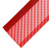 Kırmızı Renkli 2,5 Metre Araba Oto Ön Tampon Koruyucu Kauçuk Pratik Tampon Şerit Bant Döşeme thumbnail 4