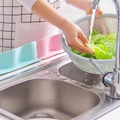 Vantuzlu Kauçuk Sıvı Su Sızdırmaz  Mutfak Banyo Duş Bariyeri Lavabo Kenar Tutucu Set - 2