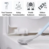 Golf Tasarımlı Silikon Wc Klozet Mutfak Temizlik Fırçası Kanca Hediyeli - 4