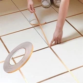 50 Metre Fayans Arası Şerit Dekoratif Yapışkan Renkli Dekor Su Geçirmez Sızdırmaz Altın Bant thumbnail 1