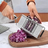 Ayarlanabilir 3 Farklı Başlıklı Tutmalı Sebze Dilimleyici Peynir Rendeleyici Aparat - 2