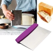 Çelik Hamur Kesici Kazıyıcı Pasta Kek Dekorasyon Spatula Aleti - 2