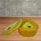 2'li İç İçe Geçebilen Armut Model Saklama Ve Beslenme Kabı Seti (550 Ml + 250 Ml) thumbnail 2