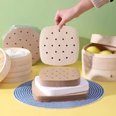 250 Adet Air Fryer Pişirme Kağıdı Tek Kullanımlık Hava Fritöz Yağ Geçirmez Yapışmaz Gıda Pişirme Kağıdı Delikli Kare Mod - 8
