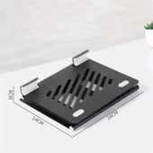 ®  Ayarlanabilir Metal Dizüstü Destek Tabanı Katlanabilir Taşınabilir Laptop Sehpası Standı - 4