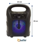 Tutmalı Mini Hoparlör Işıklı Taşınabilir Bluetooth Wireless Radyolu Sd Kart Ve Usb Girişli Hoparlör - 3