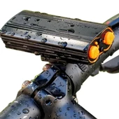 Şarj Göstergeli Uzun Menzil Su Geçirmez Led Bisiklet Feneri 1600 Lumen thumbnail 3
