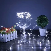 Pilli 5 Metre Dekoratif Peri Led Beyaz Aydınlatma Süsleme Lambası - 4