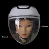 Buğu Önleyici Motosiklet Kaskı Vizörü Su Geçirmez Dayanıklı Çizik Koruma Lens Filmi thumbnail 4